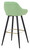 Velluto Velvet Bar Stool Lime Green with Gold Footrest