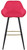 Velluto Velvet Bar Stool Blush Red with Gold Footrest