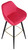 Velluto Velvet Bar Stool Blush Red with Gold Footrest
