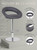 Sorrento Signature Real Leather Bar Stool Charcoal Grey
