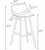 Antico Tall Bistro Bar Stool Grey