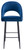 Chelsea Tall Velvet Bistro Bar Stool - Blue
