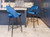 Chelsea Tall Velvet Bistro Bar Stool - Blue