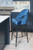 Chelsea Tall Velvet Bistro Bar Stool - Blue