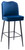 Knightsbridge Tall Velvet Bistro Bar Stool - Blue