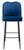 Knightsbridge Tall Velvet Bistro Bar Stool - Blue