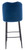 Knightsbridge Tall Velvet Bistro Bar Stool - Blue