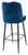 Knightsbridge Tall Velvet Bistro Bar Stool - Blue