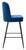 Knightsbridge Tall Velvet Bistro Bar Stool - Blue