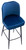Knightsbridge Tall Velvet Bistro Bar Stool - Blue