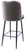 *ONLY 1 LEFT* Knightsbridge Tall Velvet Bistro Bar Stool - Charcoal