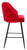 *ONLY 1 LEFT* Mayfair Tall Velvet Bistro Bar Stool - Red