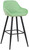 Velluto Tall Velvet Bistro Bar Stool Lime Green