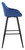 Velluto Tall Velvet Bistro Bar Stool Blue