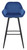 Velluto Tall Velvet Bistro Bar Stool Blue