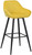 Velluto Tall Velvet Bistro Bar Stool Mustard