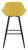 Velluto Tall Velvet Bistro Bar Stool Mustard