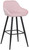 Velluto Tall Velvet Bistro Bar Stool Pink