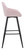 Velluto Tall Velvet Bistro Bar Stool Pink