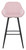 Velluto Tall Velvet Bistro Bar Stool Pink