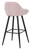 Velluto Tall Velvet Bistro Bar Stool Pink
