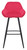 Velluto Tall Velvet Bistro Bar Stool Blush Red