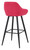 Velluto Tall Velvet Bistro Bar Stool Blush Red