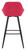 Velluto Tall Velvet Bistro Bar Stool Blush Red