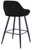Velluto Velvet Kitchen Bar Stool Black