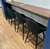 Velluto Velvet Kitchen Bar Stool Black