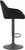 Velluto Bar Stool Black with Black Frame