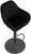 Velluto Bar Stool Black with Black Frame