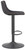 Antico Bar Stool Black with Black Frame