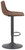 Antico Bar Stool Brown with Black Frame