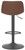 Antico Bar Stool Brown with Black Frame