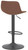 Antico Bar Stool Brown with Black Frame