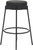 Rotonda Distressed Leather Bar Stool Black