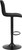 Verona Velvet Bar Stool Black with Black Frame