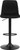 Verona Velvet Bar Stool Black with Black Frame