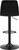 Verona Velvet Bar Stool Black with Black Frame