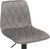 Verona Velvet Bar Stool Grey with Black Frame