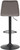 Verona Velvet Bar Stool Grey with Black Frame