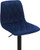 Verona Velvet Bar Stool Blue with Black Frame