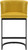 Velino Velvet Cantilever Bar Stool Mustard with Black Frame