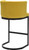 Velino Velvet Cantilever Bar Stool Mustard with Black Frame