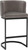 Velino Velvet Cantilever Bar Stool Grey with Black Frame