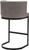 Velino Velvet Cantilever Bar Stool Grey with Black Frame