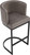 Velino Velvet Cantilever Bar Stool Grey with Black Frame