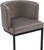 Velino Velvet Cantilever Bar Stool Grey with Black Frame