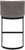 Velino Velvet Cantilever Bar Stool Grey with Black Frame